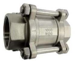 Arita SDCSN Spring Loaded Check Valve 3PCE Spring Loaded Check Valve
