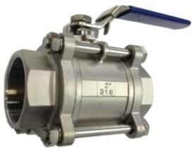 Arita OTB336 Ball Valve 3PCE Full Bore Ball Valve Lockable