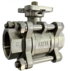 Arita OTB339 Ball Valve 3PCE Full Bore Ball Valve Lockable